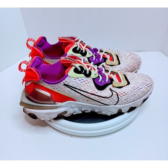 Nike React Vision Sneakers Mens Size 12 White/Red/Purple - Picture 3 of 7